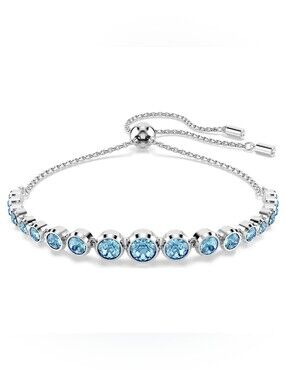 Swarovski Imber Bracelet – Blue Crystals, Rhodium Plated